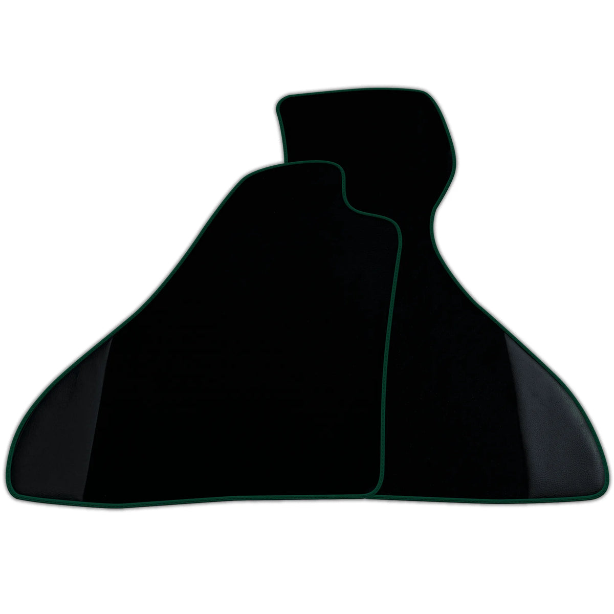 Custom Black Floor Mats for Ferrari Mondial Convertible (1983-1993) with Leather