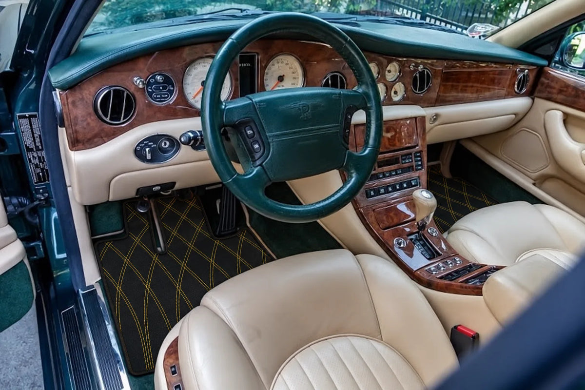 Customizable Leather Floor Mats with AW34 Pattern for Bentley Green Label (1998-2009) inside the vehicle