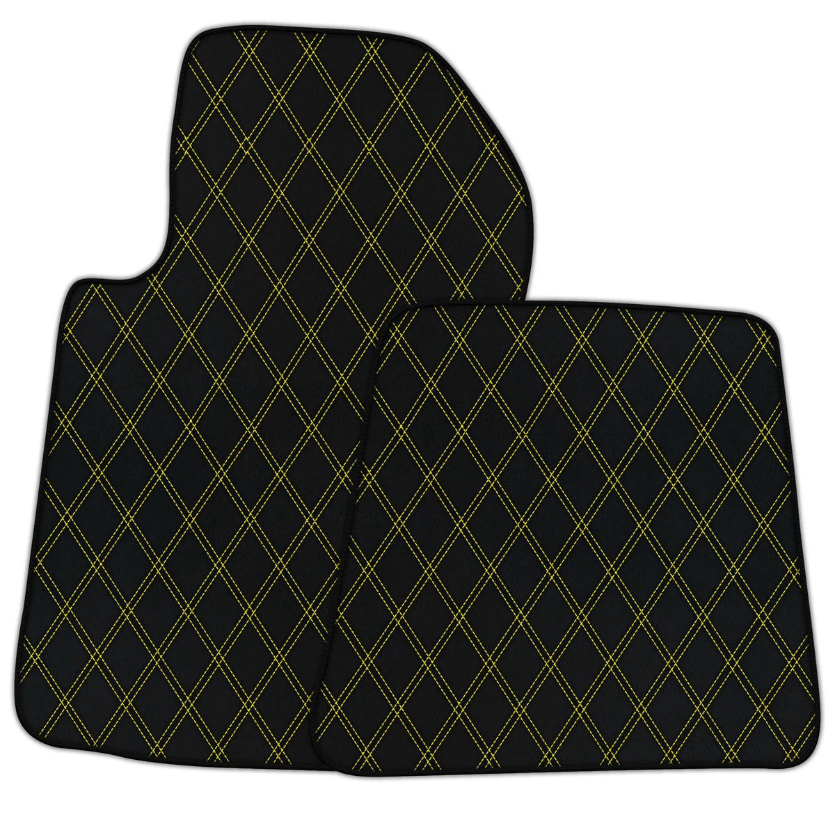 Customizable Leather Floor Mats with Double Diamond Pattern for Ferrari 599 Coupe (2006-2012)