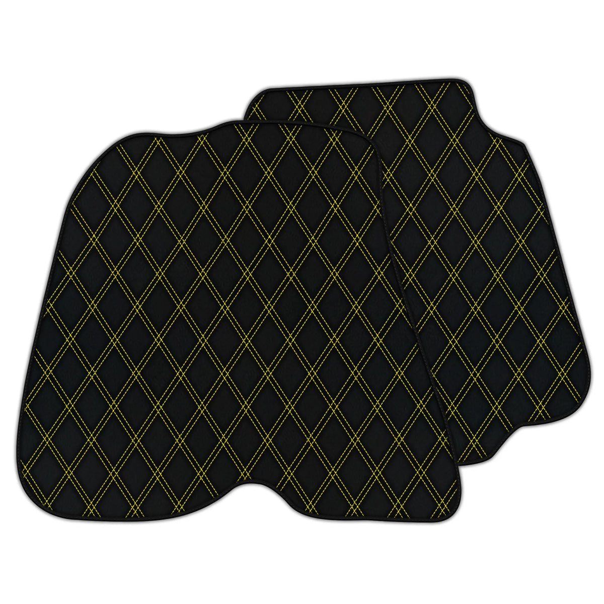 Customizable Leather Floor Mats with Double Diamond Pattern for Ferrari 812 GTS (2018-2023)