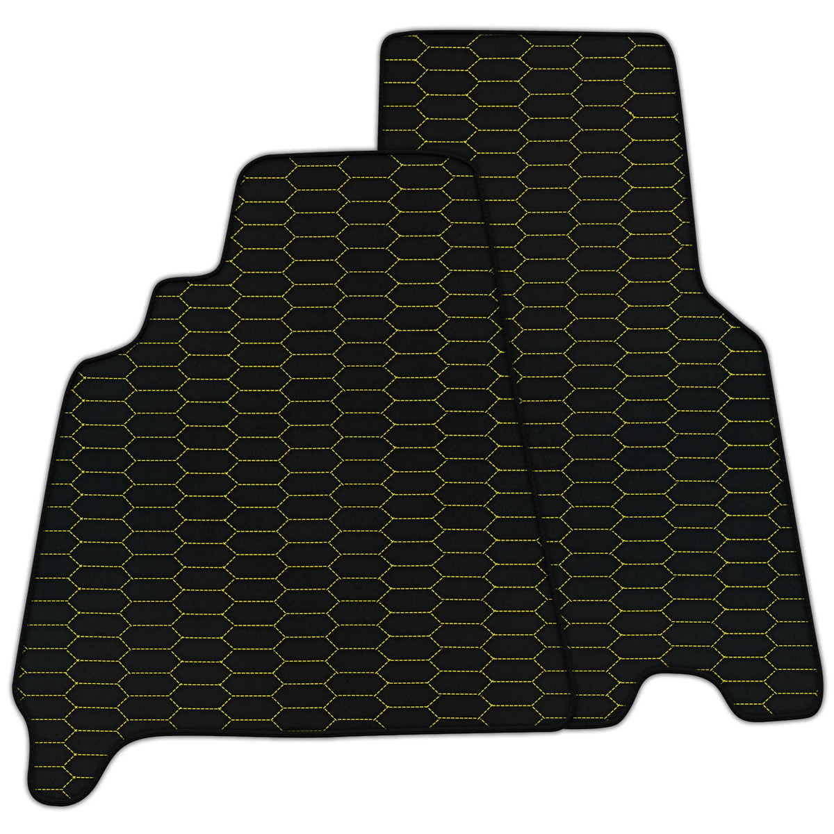 Customizable Leather Floor Mats with Raptor Hex Pattern for Ferrari 550 Maranello (1996-2002)