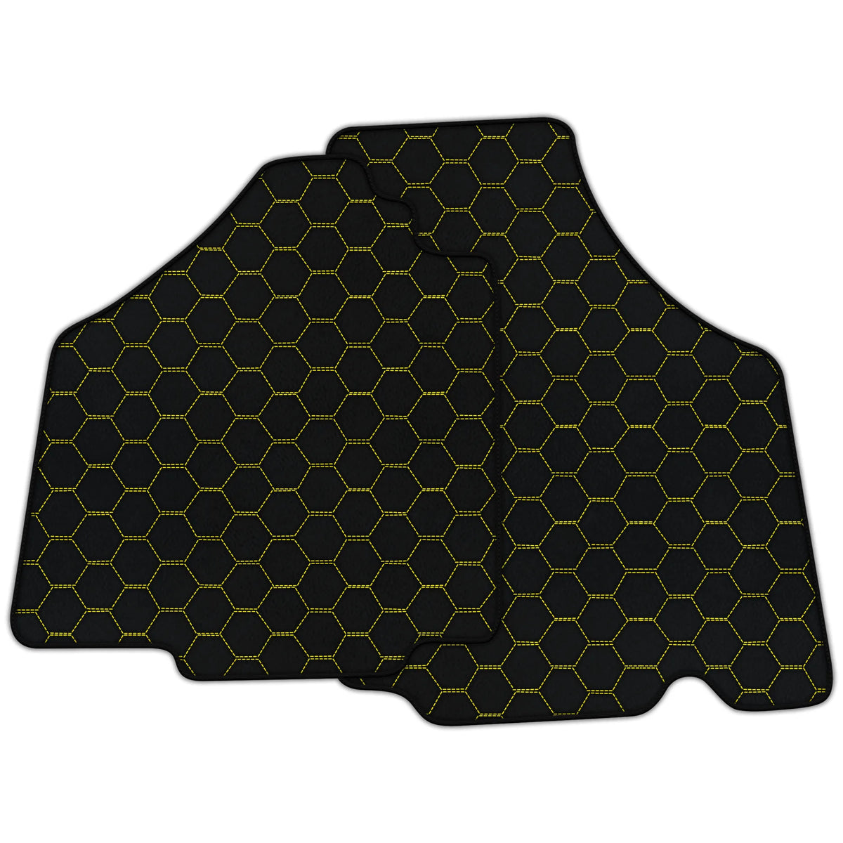 Customizable Leather Floor Mats with Symmetrical Hex Pattern for Lamborghini Murcielago (2001-2010)
