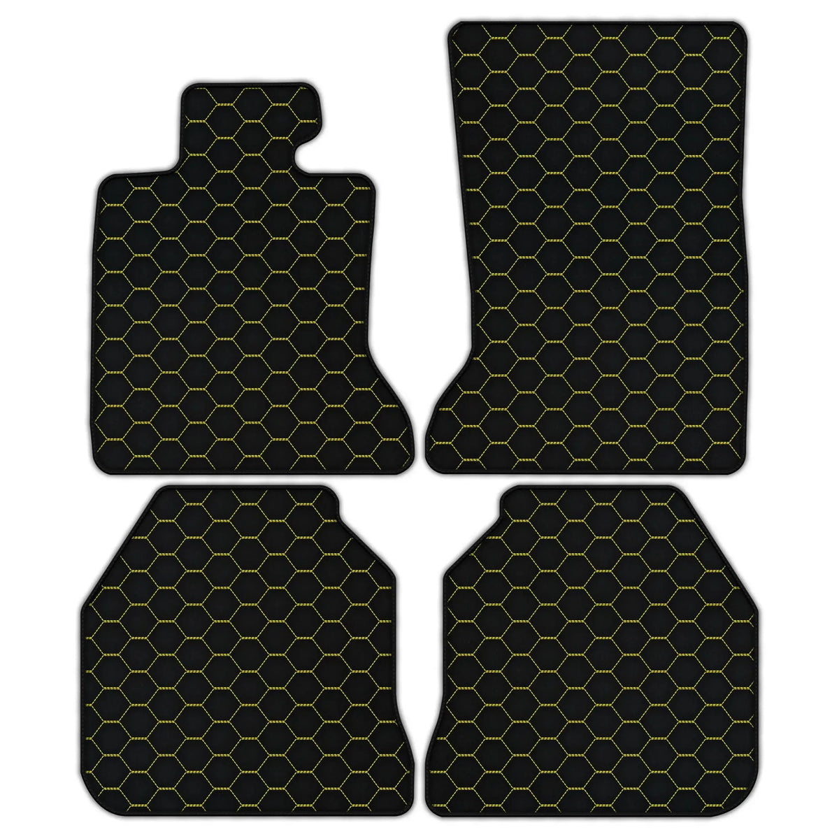 Customizable Leather Floor Mats with Symmetrical Hex Pattern for Rolls Royce Ghost Series I (2010–2020)