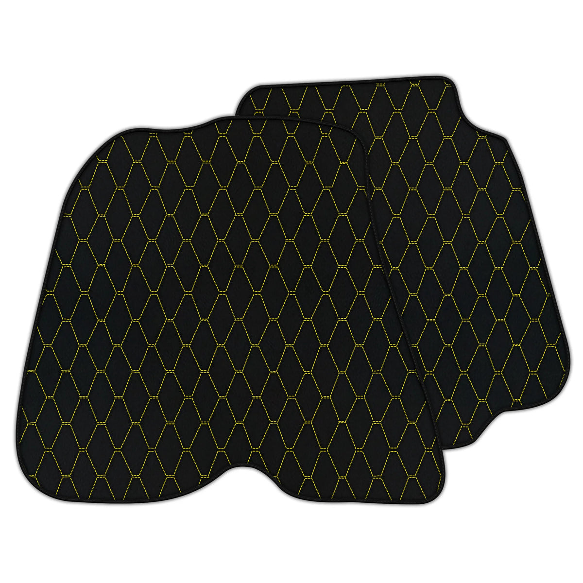 Customizable Leather Floor Mats with Vertical Hex Pattern for Ferrari F12 Berlinetta (2012-2022)
