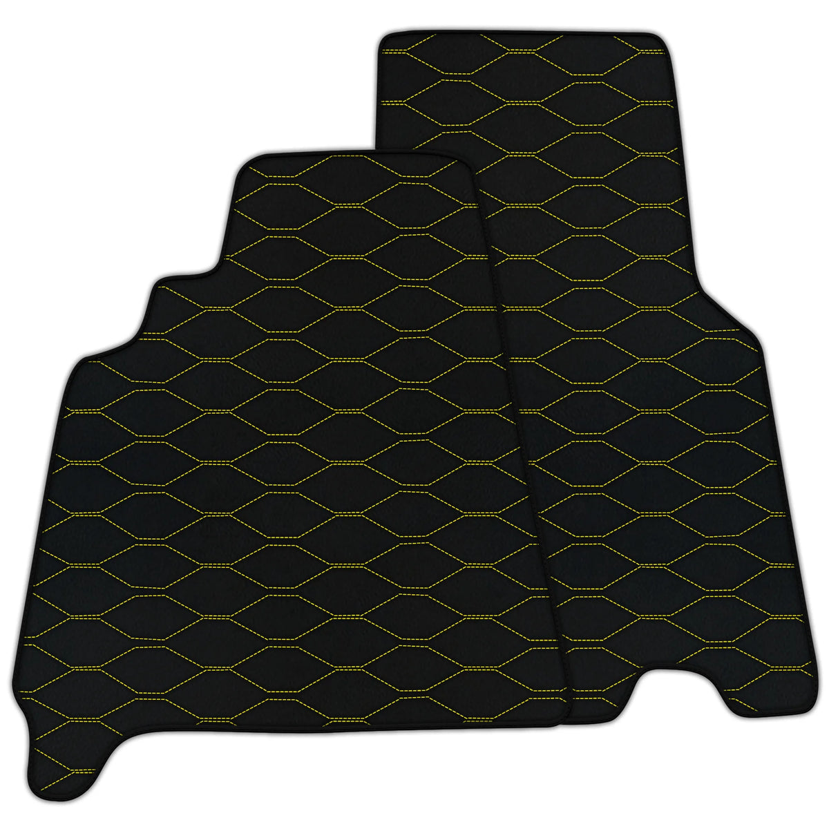 Customizable Leather Floor Mats with Viper Hex Pattern for Ferrari 550 Maranello (1996-2002)