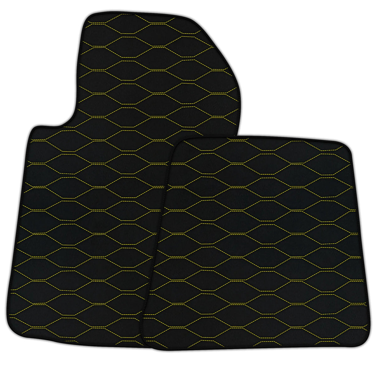 Customizable Leather Floor Mats with Viper Hex Pattern for Ferrari 612 Scaglietti (2005-2011)