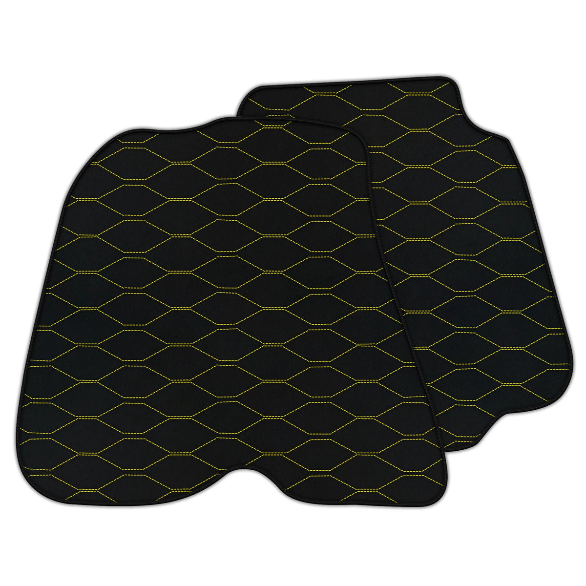 Customizable Leather Floor Mats with Viper Hex Pattern for Ferrari 812 GTS (2018-2023)