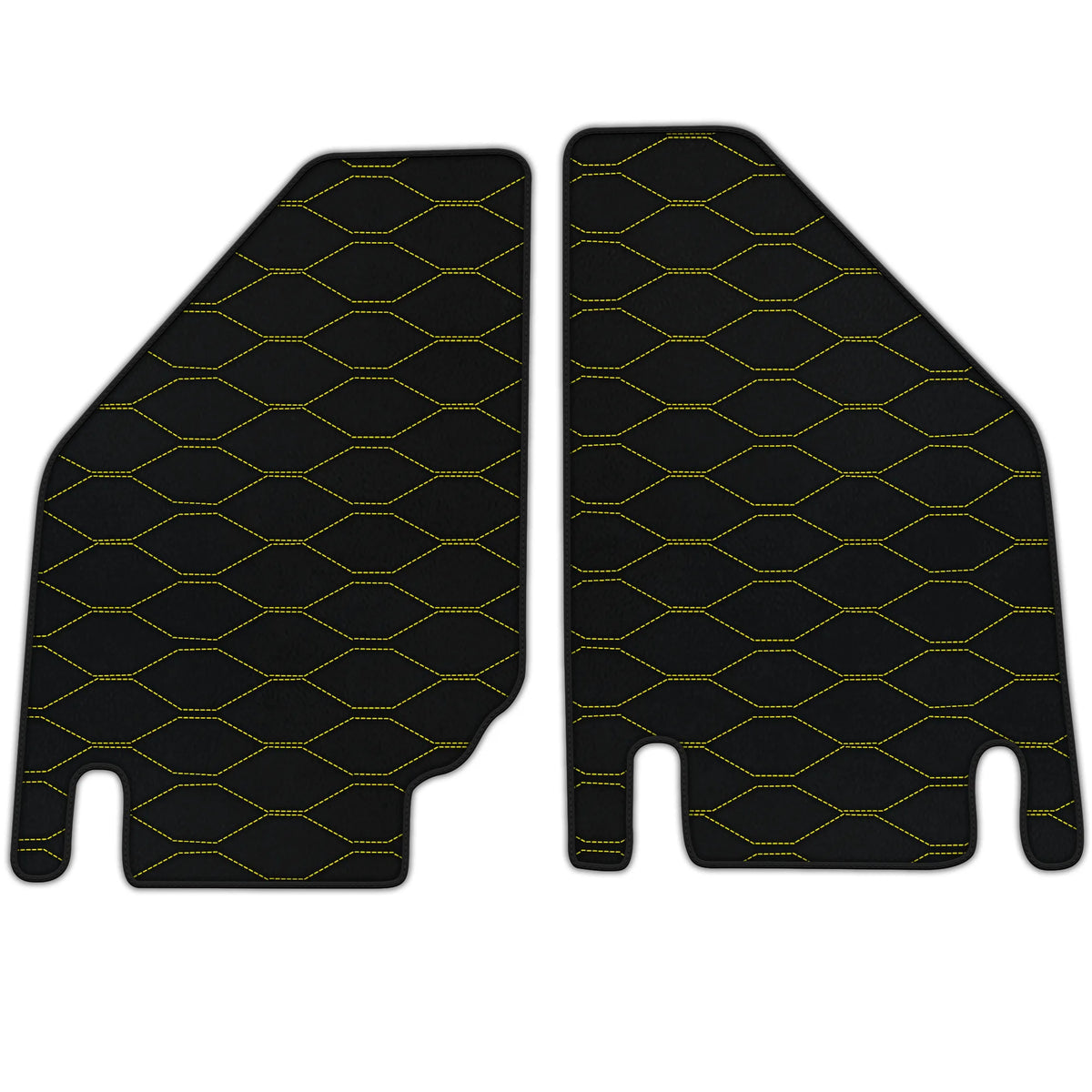 Customizable Leather Floor Mats with Viper Hex Pattern for Lamborghini Countach (1974–1990)