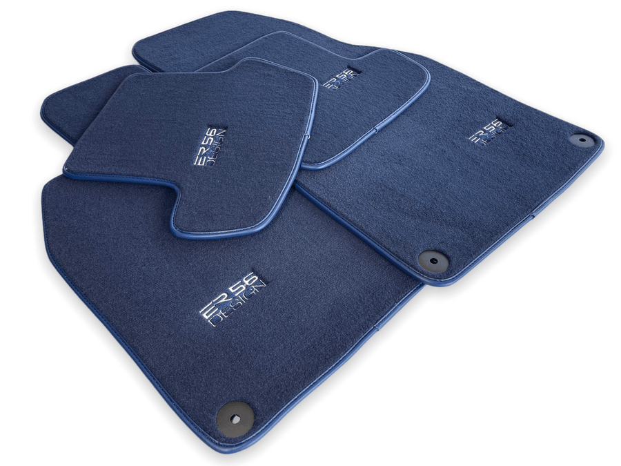Dark Blue Floor Mats for Porsche Cayenne (2018-2023) | ER56 Design - AutoWin