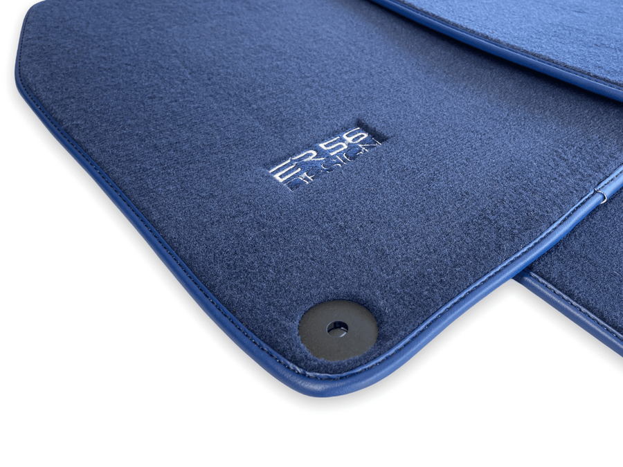 Dark Blue Floor Mats for Porsche Taycan (2019-2023) | ER56 Design - AutoWin