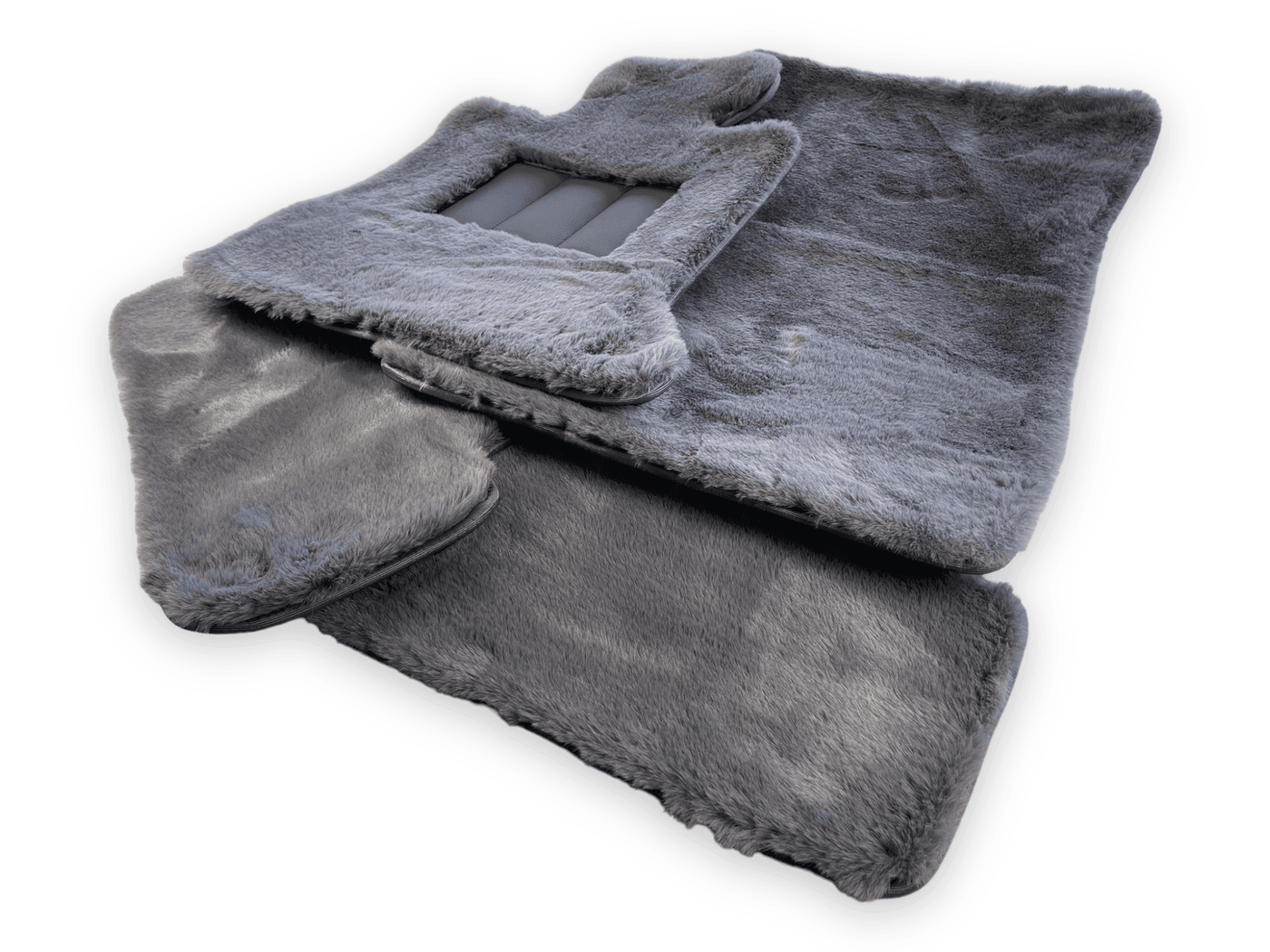 Dark Gray Sheepskin Floor Mats For Rolls Royce Spectre (2023-2024) Er56 Design Brand - AutoWin