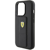 Ferrari Grip Stand Metal Logo Hardcase for iPhone 15 Pro 6.1" - AutoWin