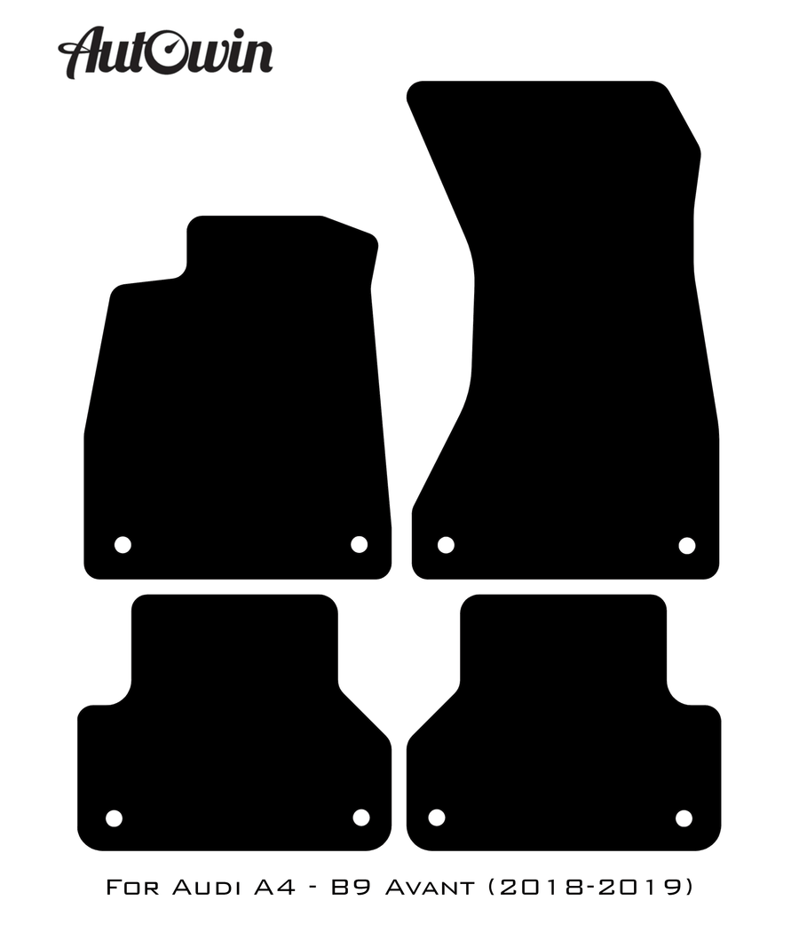 Floor Mats for Audi A4 - B9 Avant (2018-2019) ER56 Design - AutoWin