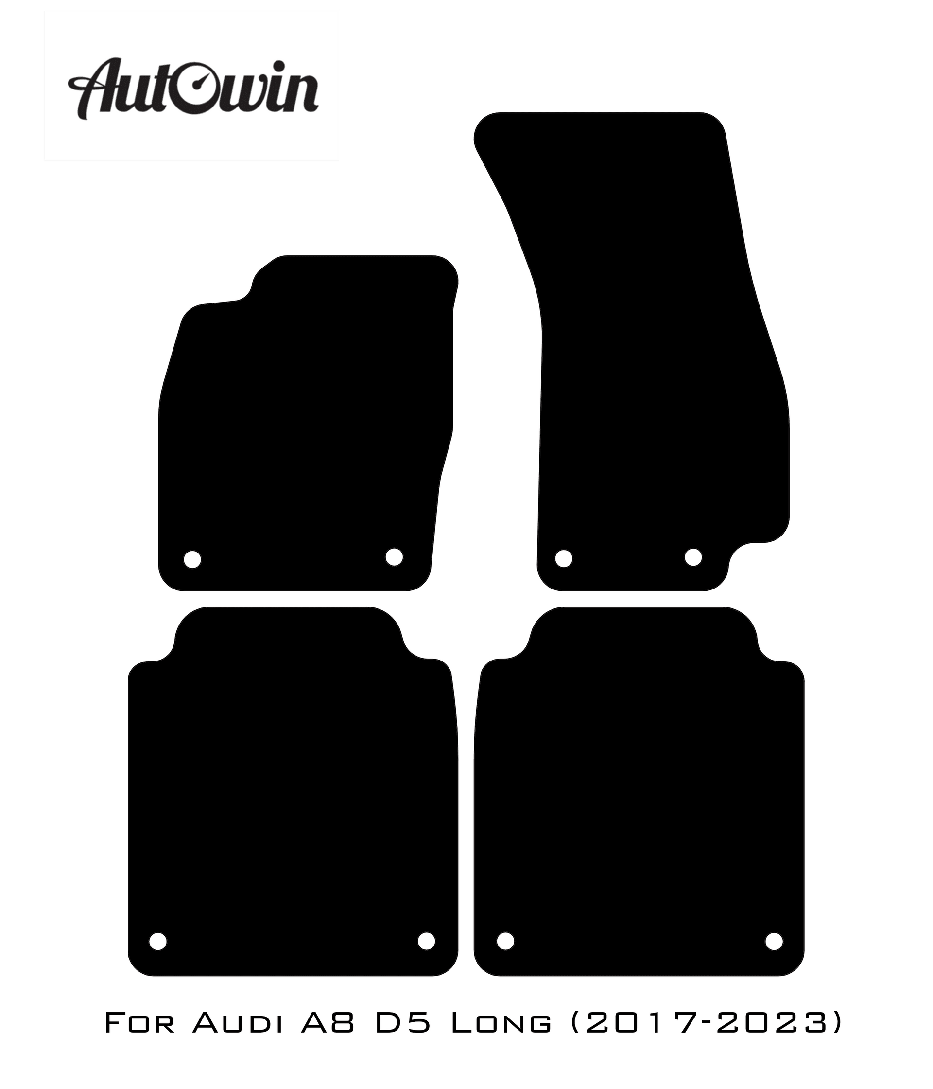 Floor Mats for Audi A8 D5 Long (2017-2023) ER56 Design - AutoWin