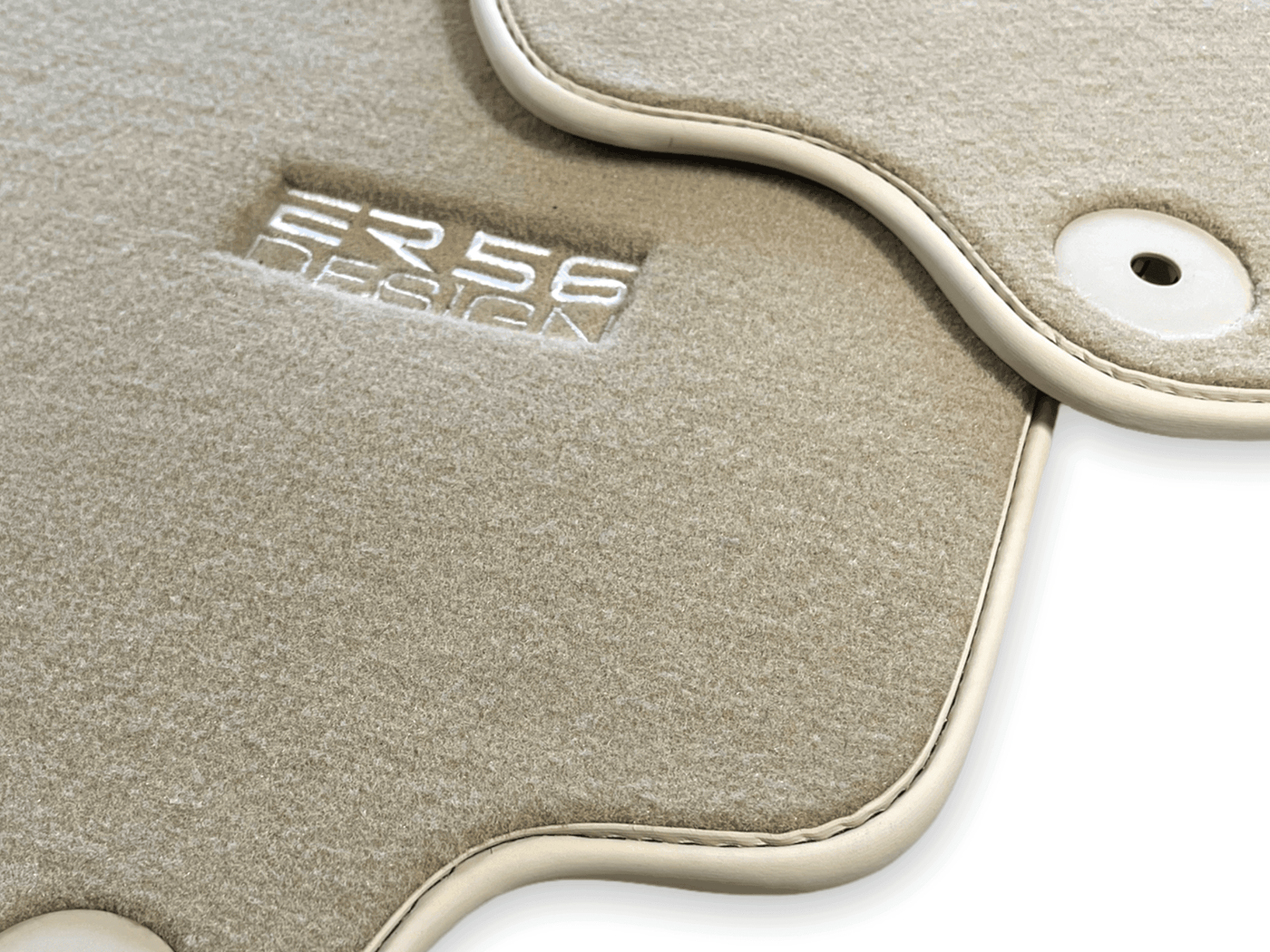 Floor Mats for Audi R8 (2007-2015) Beige Carpet ER56 Design - AutoWin