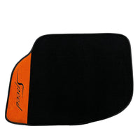 Floor Mats For Bentley Flying Spur (2019-2023) with Orange Alcantara Leather - AutoWin