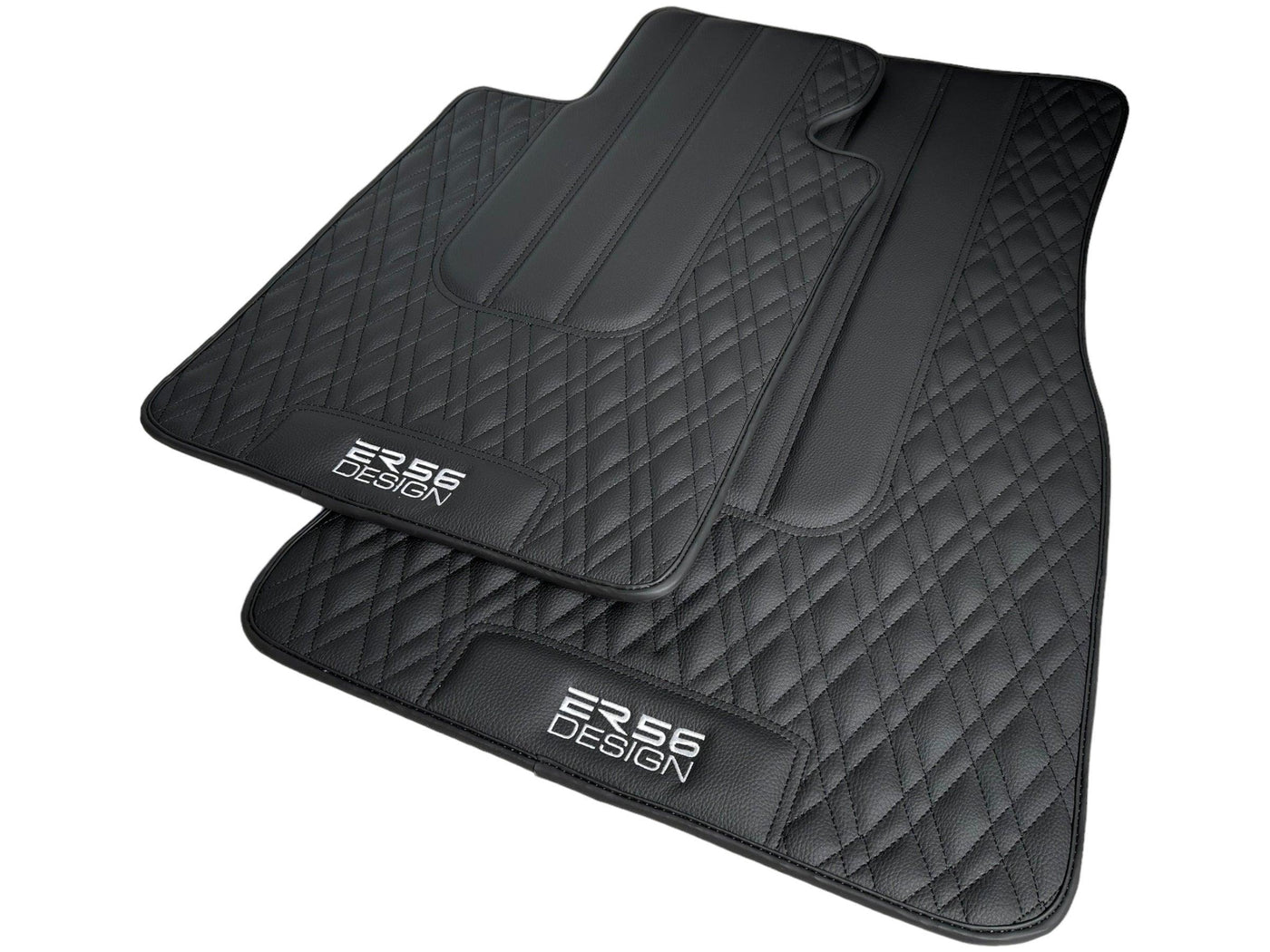 Floor Mats For BMW M3 G81 Touring (2022-2026) Black Leather Er56 Design - AutoWin