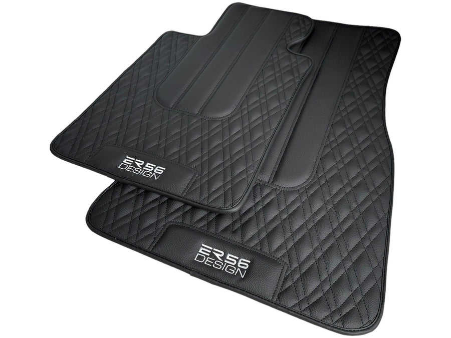 Floor Mats For BMW G61 (2023-2026) Touring Black Leather Er56 Design - AutoWin