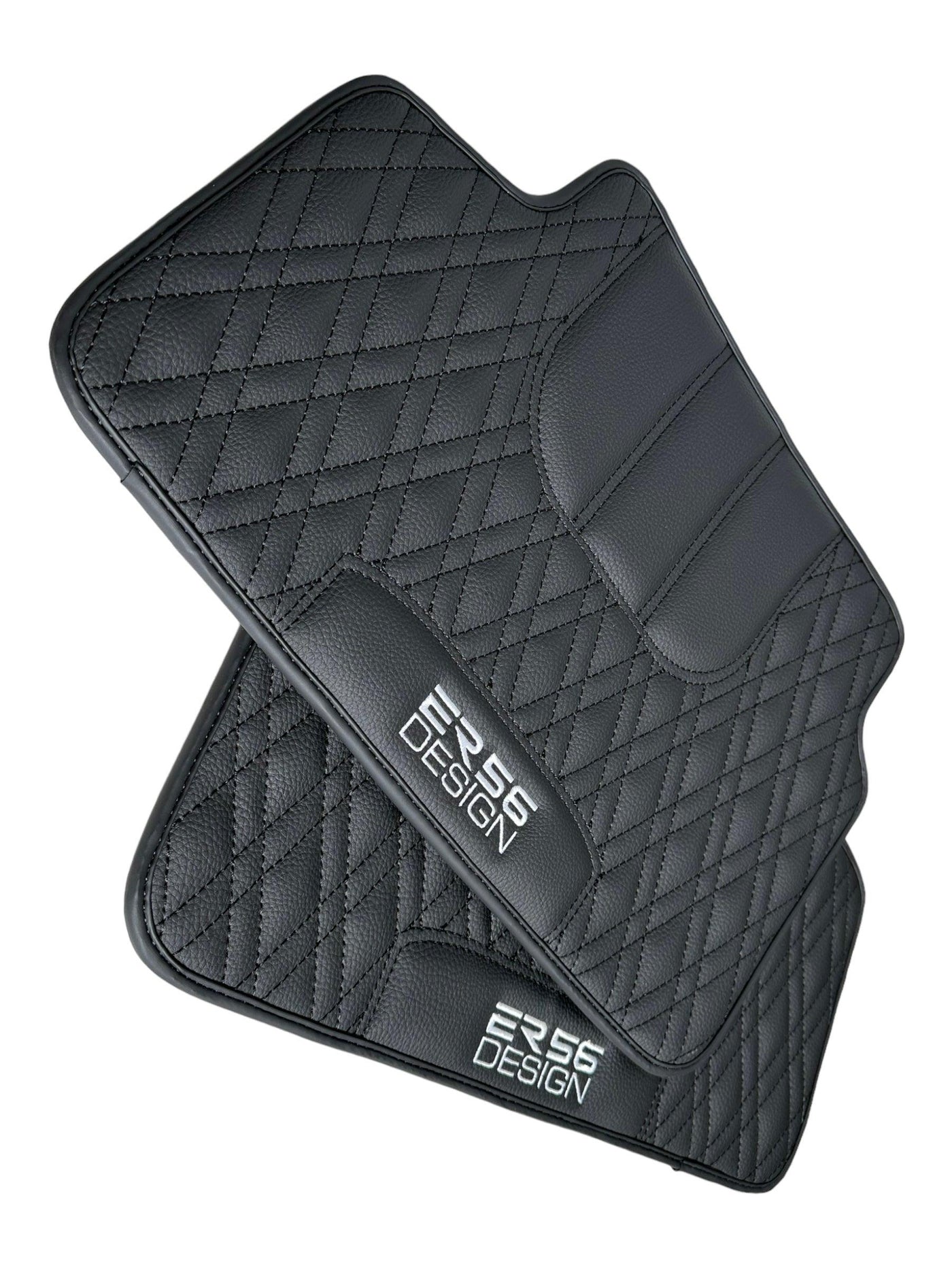 Floor Mats For BMW M3 G81 Touring (2022-2026) Black Leather Er56 Design - AutoWin
