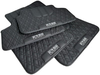 Floor Mats For BMW M3 G81 Touring (2022-2026) Black Leather Er56 Design - AutoWin
