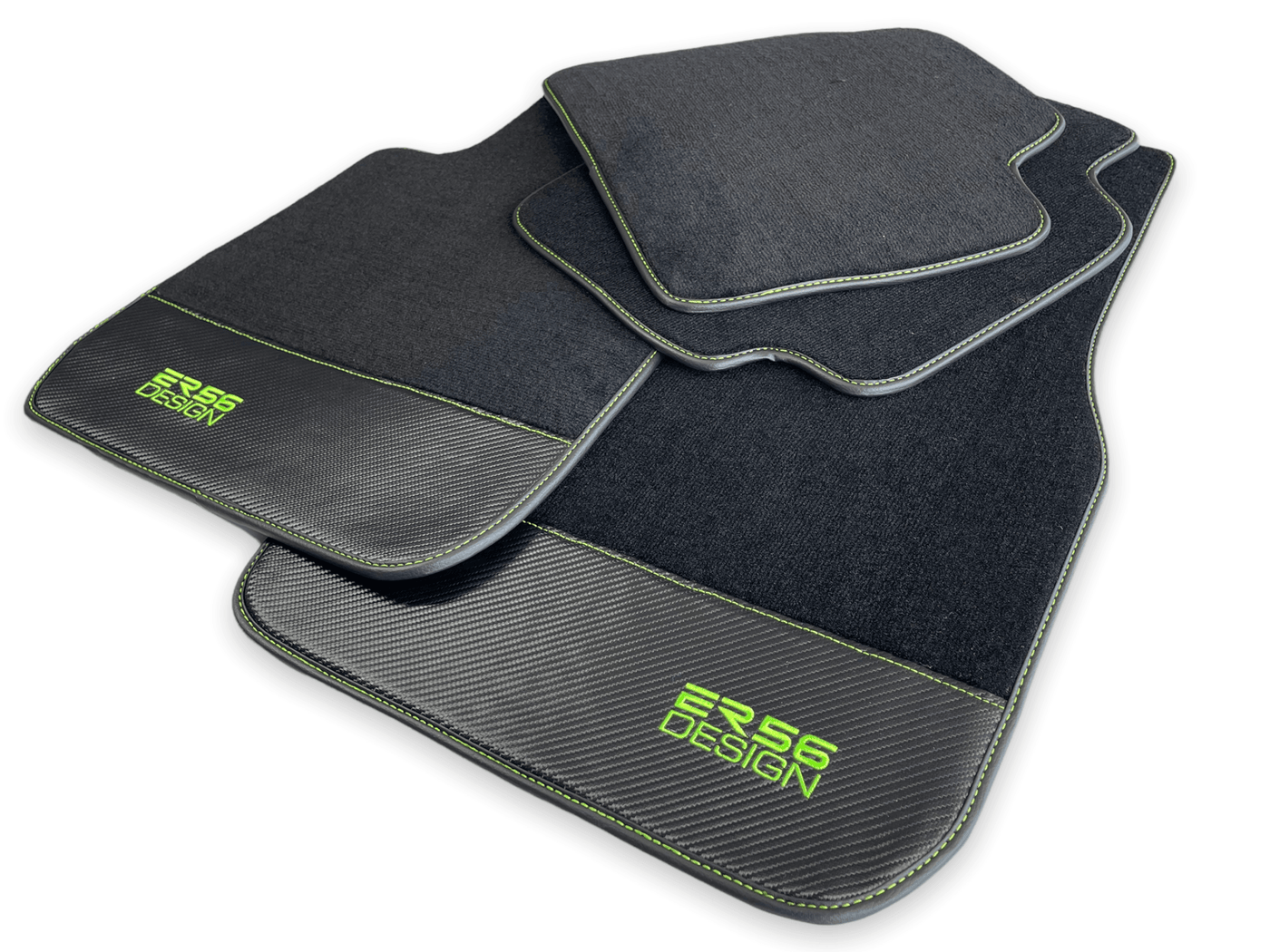 Floor Mats For BMW G60 (2023-2026) Sedan Carbon Leather Er56 Design - AutoWin
