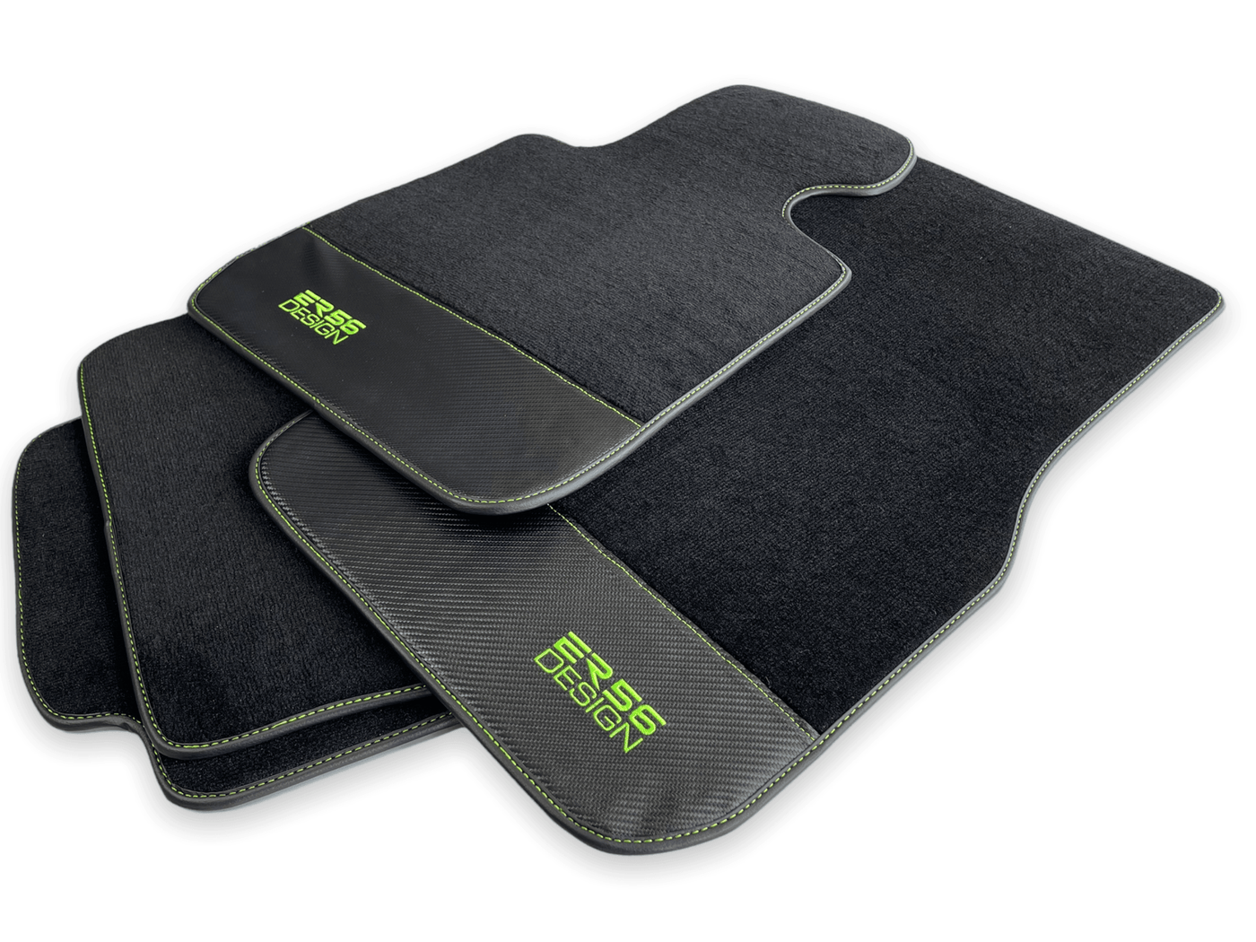 Floor Mats For BMW G60 (2023-2026) Sedan Carbon Leather Er56 Design - AutoWin