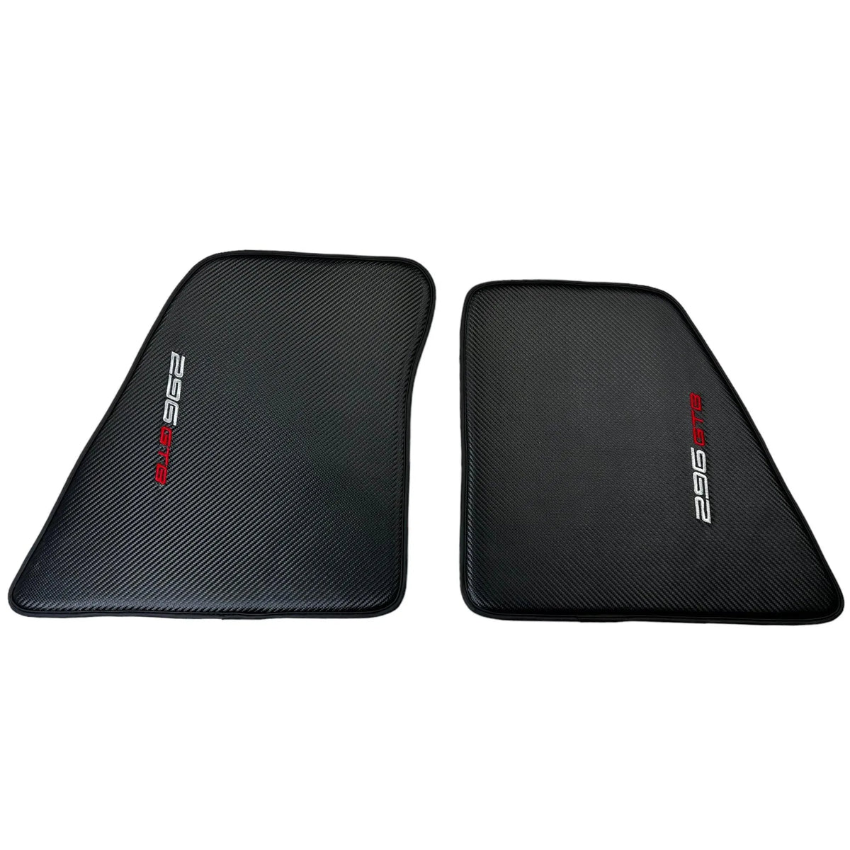 Floor Mats for Ferrari 296 GTB (2022-2027) Made From Carbon Fiber Leather - AutoWin