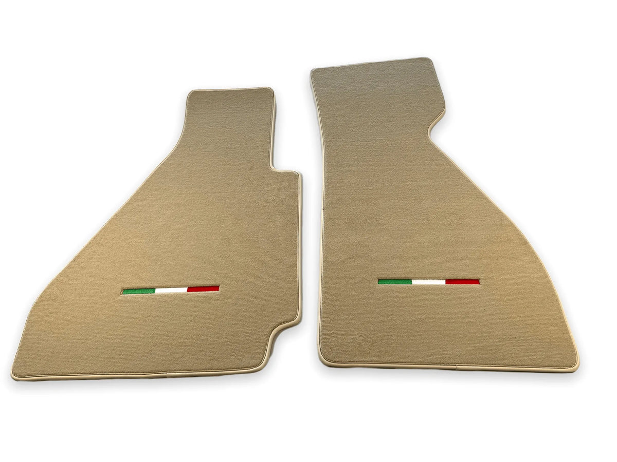 Floor Mats For Ferrari 328 GTB 1985-1989 Beige Autowin Brand Italian Edition - AutoWin