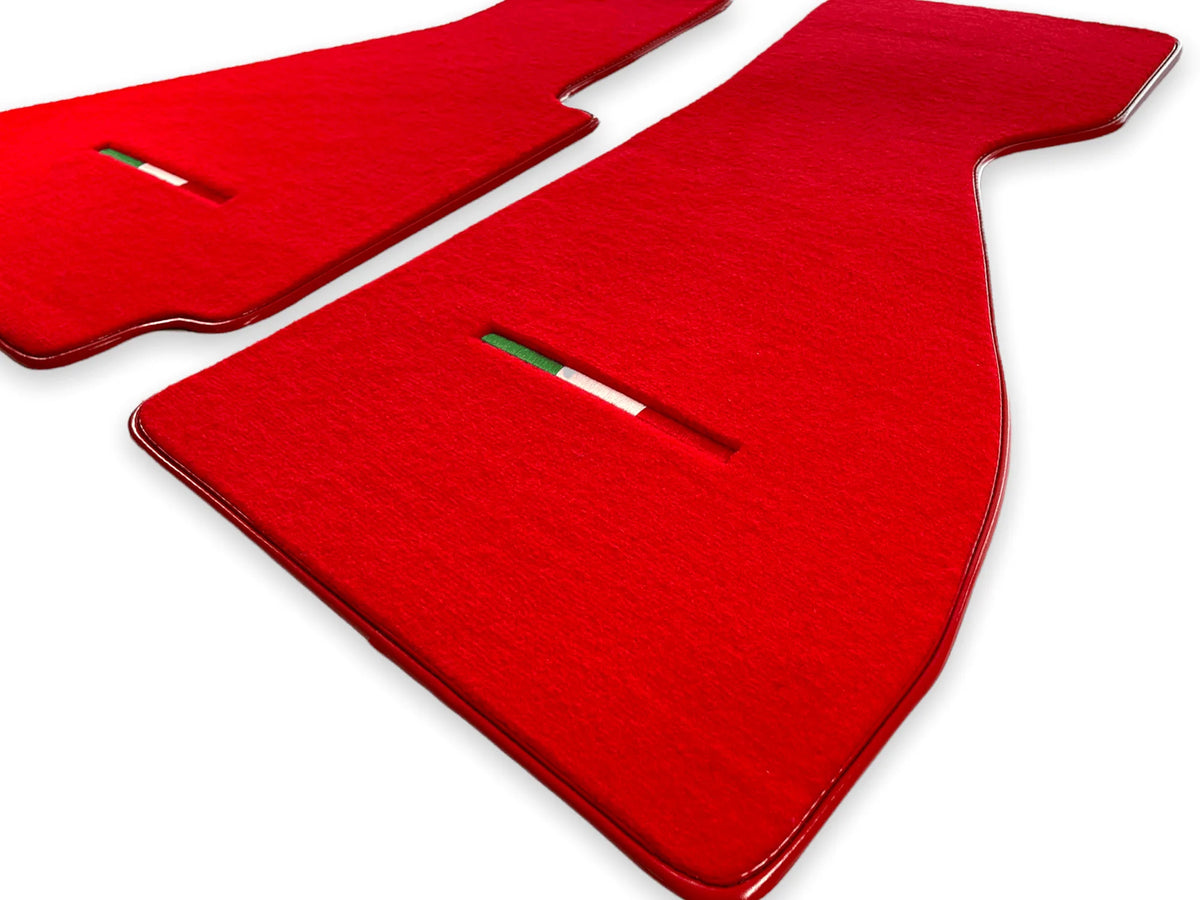 Floor Mats For Ferrari 328 GTB 1985-1989 Red Autowin Brand Italian Edition - AutoWin