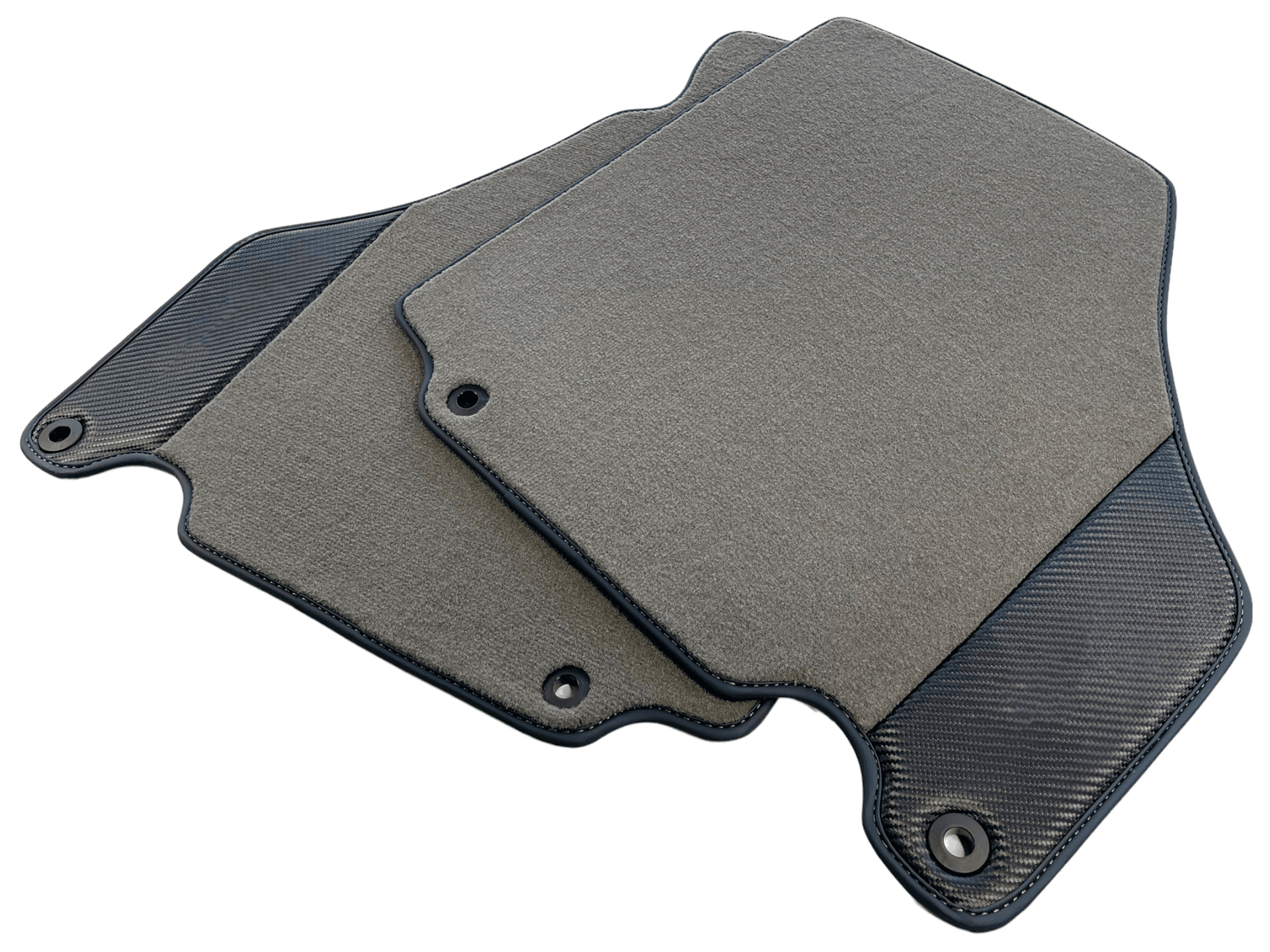 Floor Mats For Ferrari 360 Modena 1999-2005 Gray With Carbon Fiber Leather - AutoWin