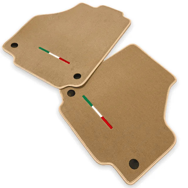 Floor Mats For Ferrari 458 Italia (2009-2015) Beige Autowin Brand Italian Edition - AutoWin