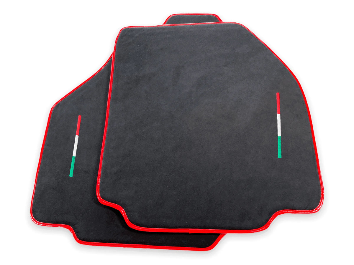 Floor Mats For Ferrari 458 Speciale (2012-2015) Alcantara Leather Red Trim