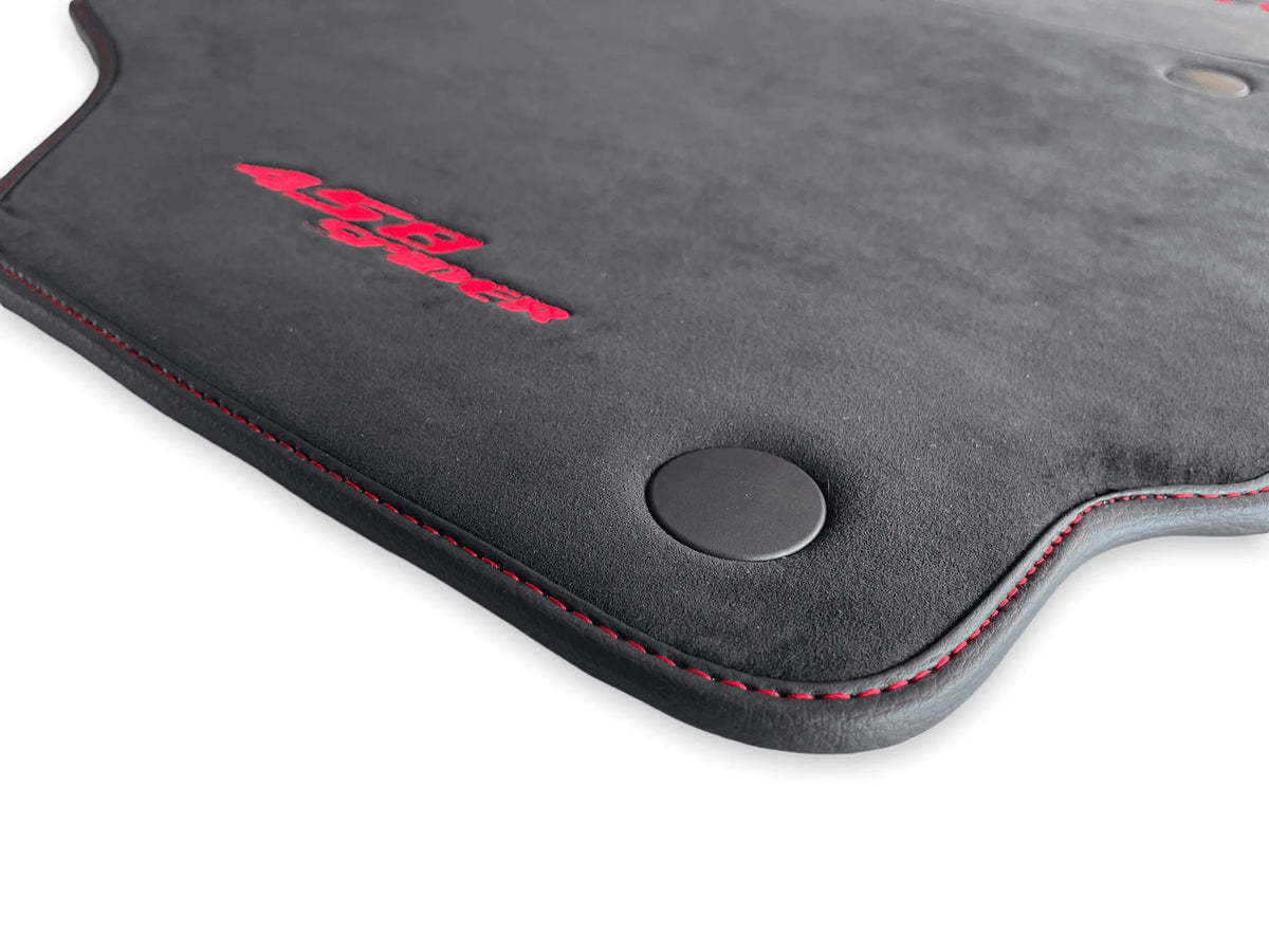 Floor Mats For Ferrari 458 Spider 2012-2015 Alcantara Leather - AutoWin