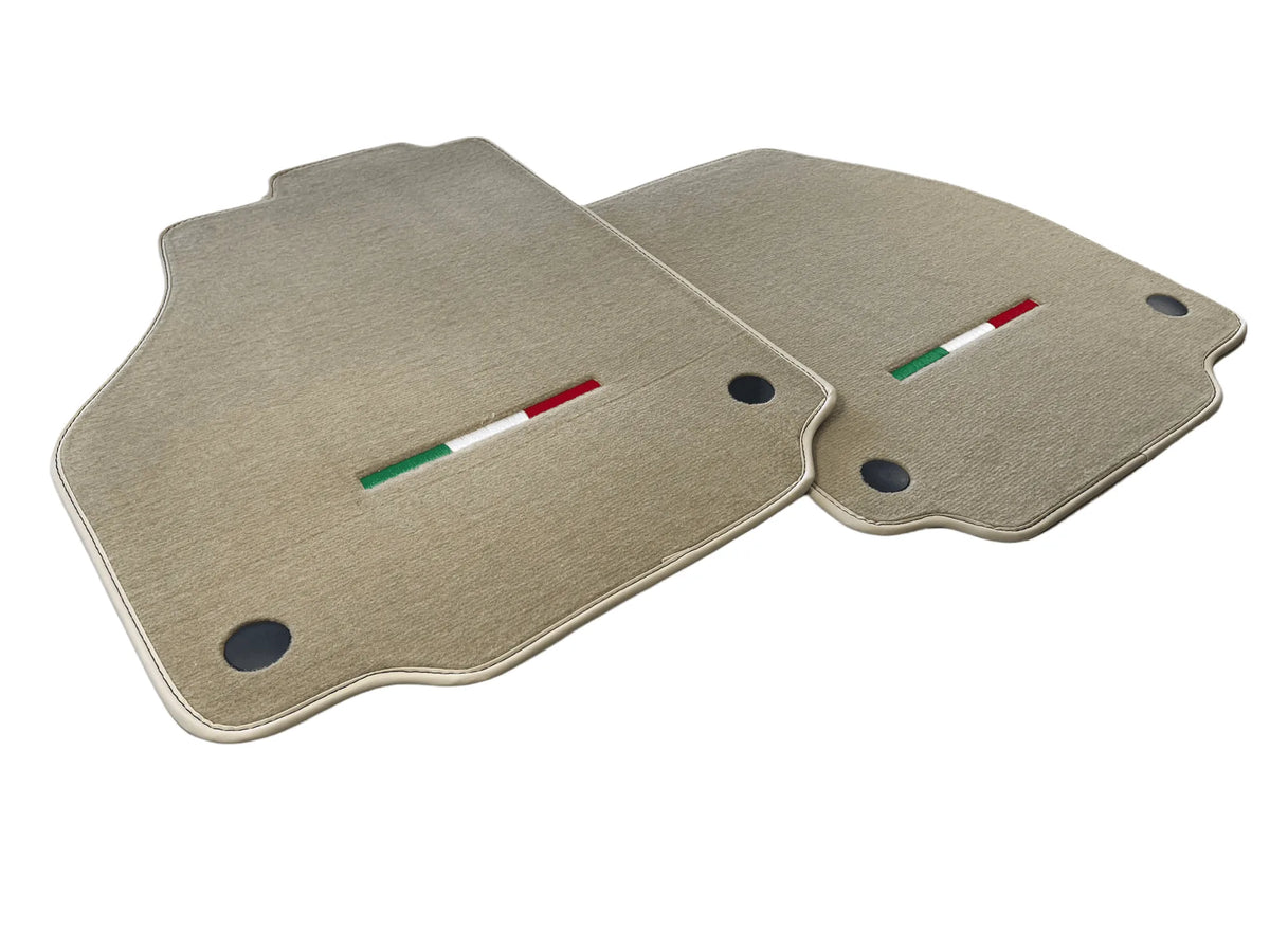 Floor Mats For Ferrari 458 Spider 2012-2015 Beige Italian Edition - AutoWin