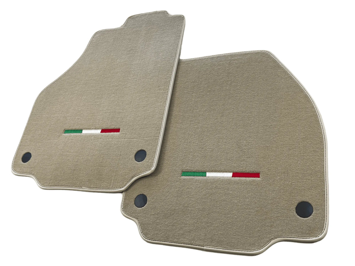 Floor Mats For Ferrari 458 Spider 2012-2015 Beige Italian Edition - AutoWin