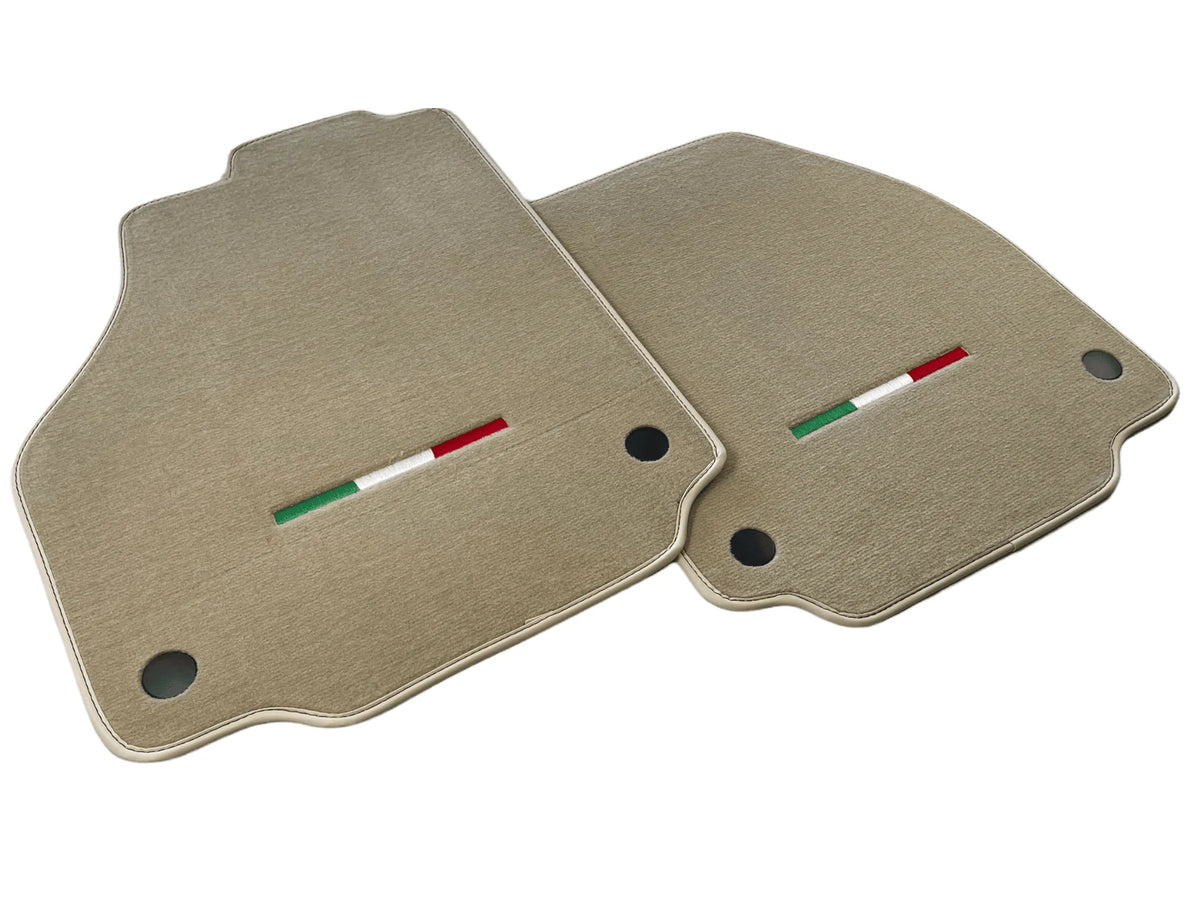 Floor Mats For Ferrari 458 Spider 2012-2015 Beige Italian Edition - AutoWin