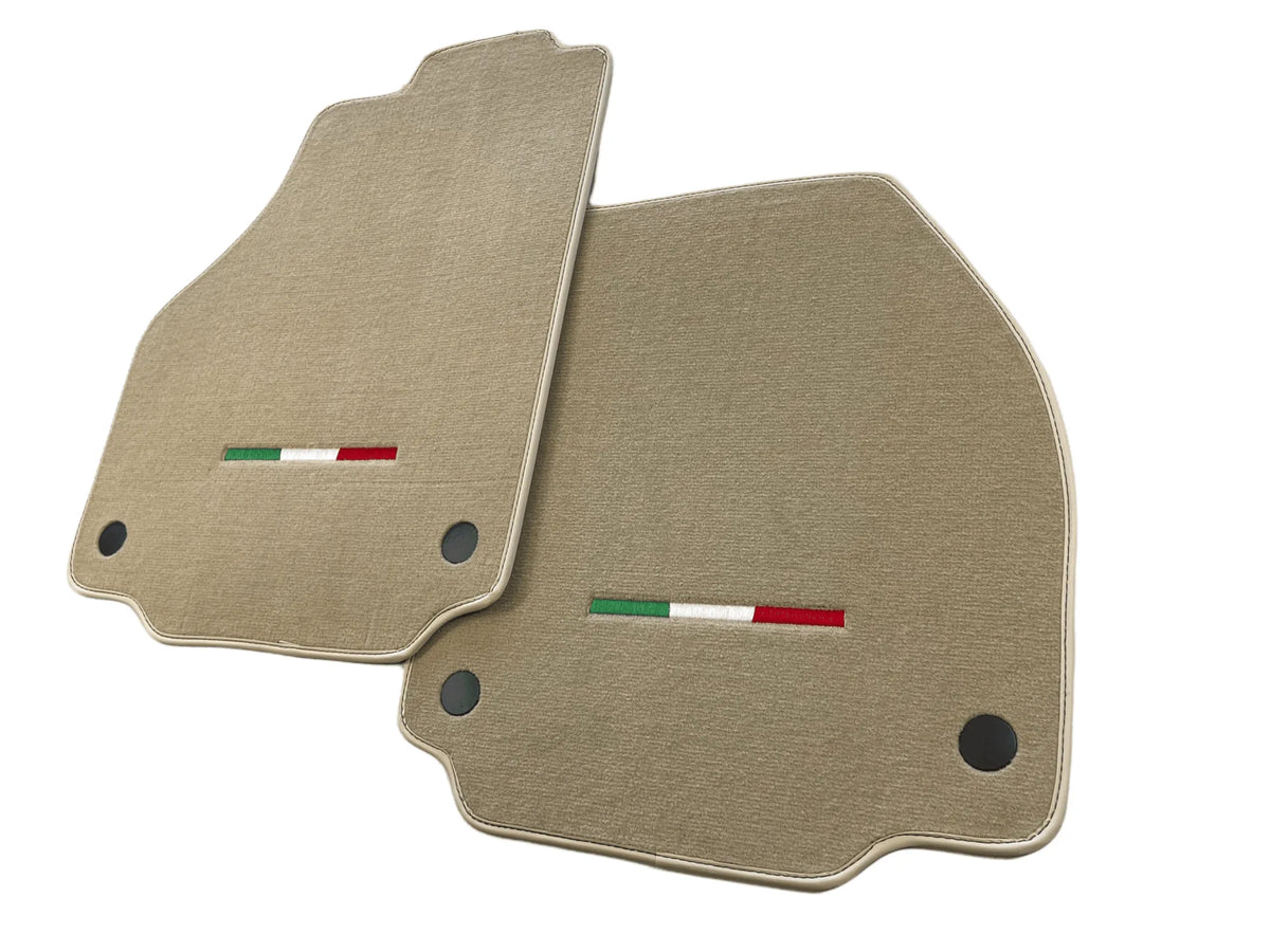 Floor Mats For Ferrari 458 Spider 2012-2015 Beige Italian Edition - AutoWin
