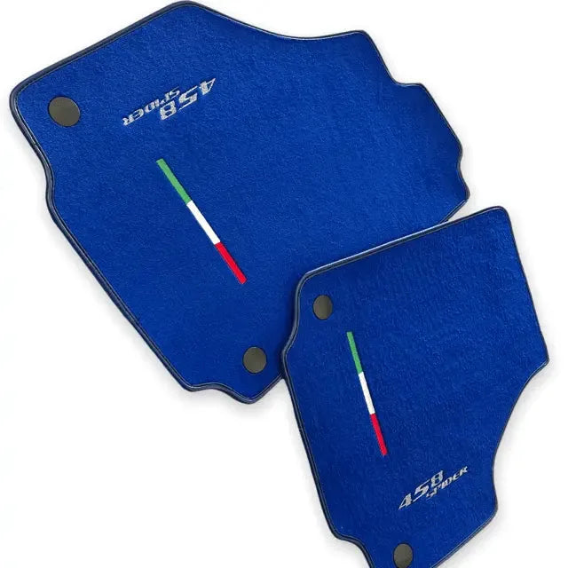 Floor Mats For Ferrari 458 Spider 2012-2015 Blue Autowin Brand Italian Edition - AutoWin