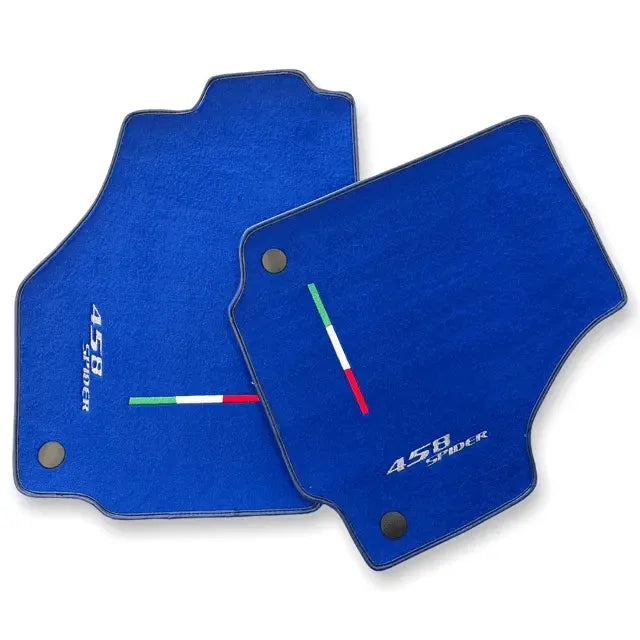 Floor Mats For Ferrari 458 Spider 2012-2015 Blue Autowin Brand Italian Edition - AutoWin