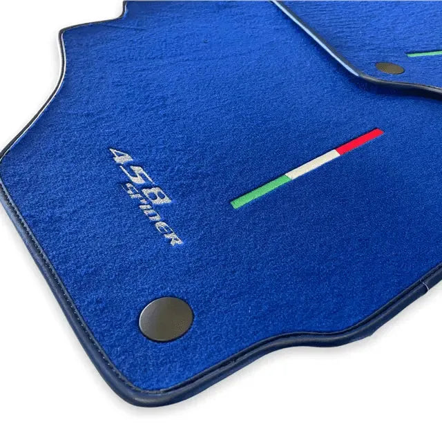 Floor Mats For Ferrari 458 Spider 2012-2015 Blue Autowin Brand Italian Edition - AutoWin