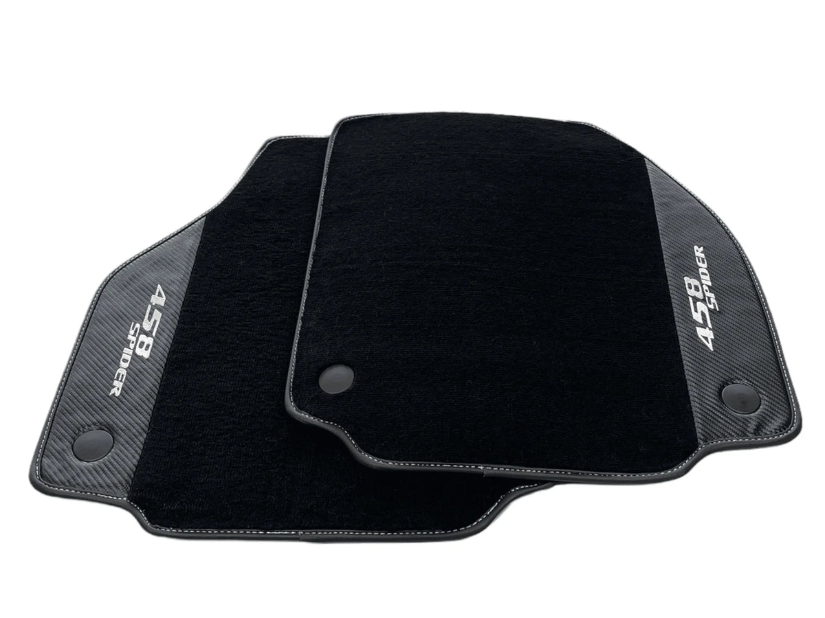 Floor Mats For Ferrari 458 Spider 2012-2015 Carbon Leather - AutoWin