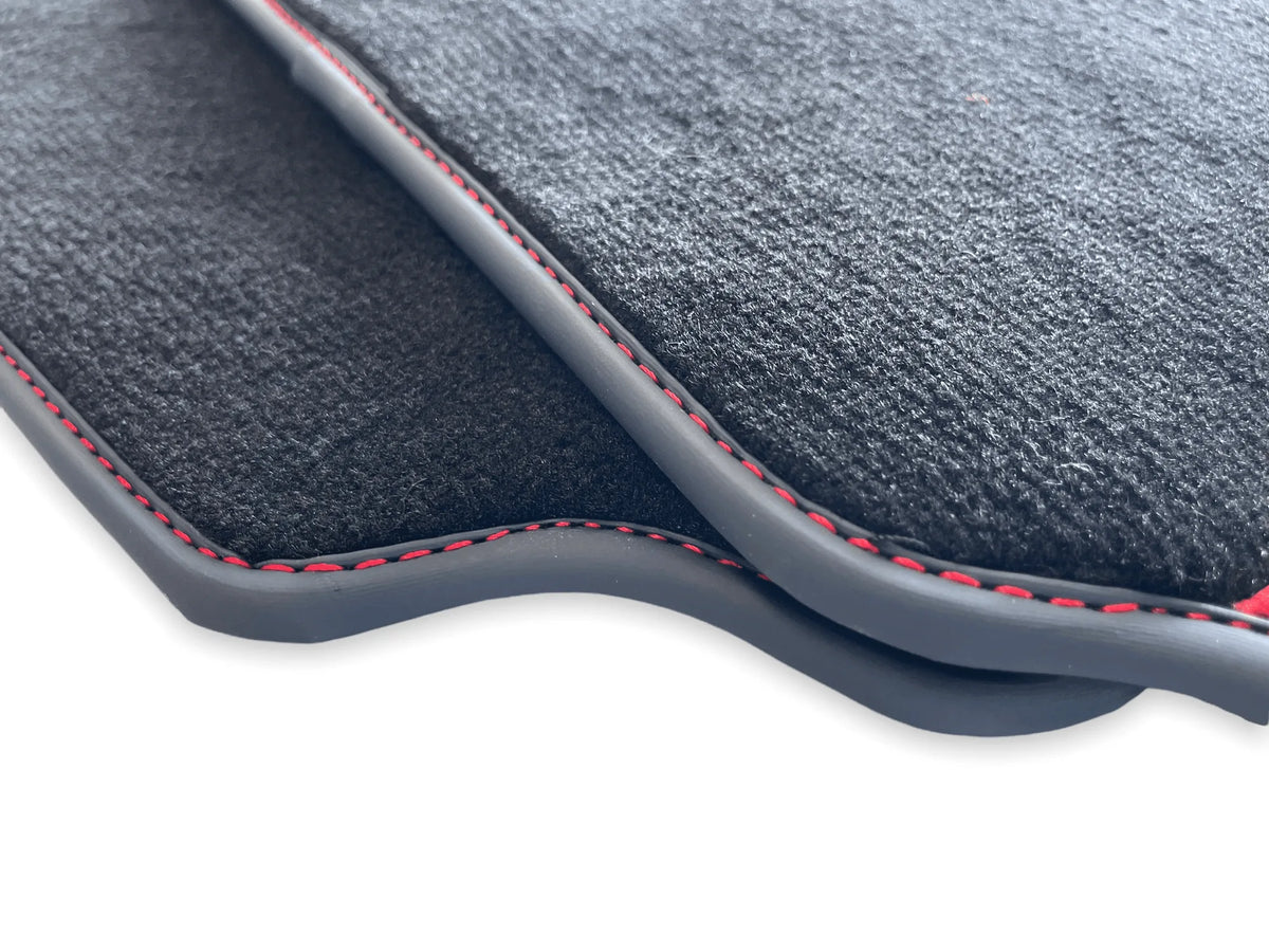 Floor Mats For Ferrari 458 Spider 2012-2015 Red Alcantara Leather - AutoWin