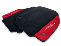 Floor Mats For Ferrari 458 Spider 2012-2015 Red Alcantara Leather - AutoWin