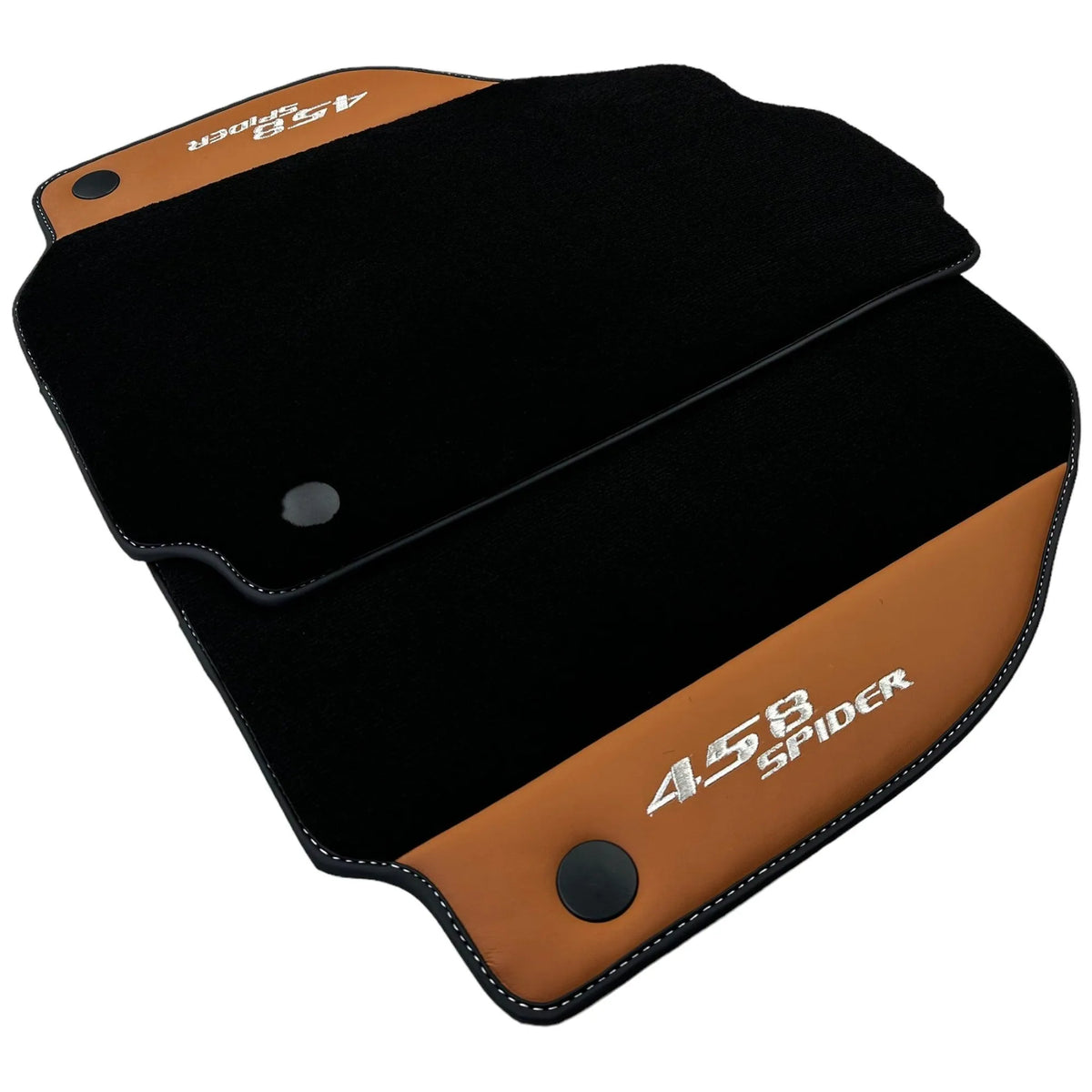 Floor Mats for Ferrari 458 Spider (2012-2015) with Cuoio Nappa Leather - AutoWin