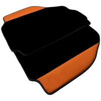 Black Floor Mats for Ferrari 488 Pista Spider (2019-2021) with Cuoio Nappa Leather