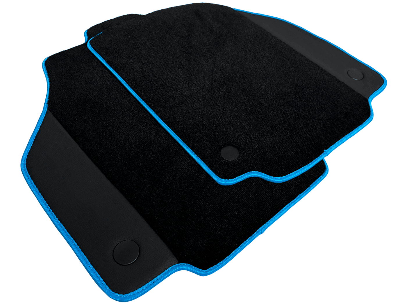Floor Mats For Ferrari 488 Pista Spider (2019-2021) Alcantara Leather | Light Blue Trim - AutoWin