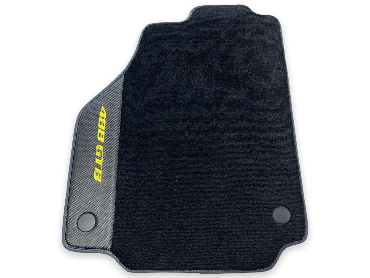 Floor Mats For Ferrari 488 GTB 2015-2022 Carpet With Carbon Fiber - AutoWin