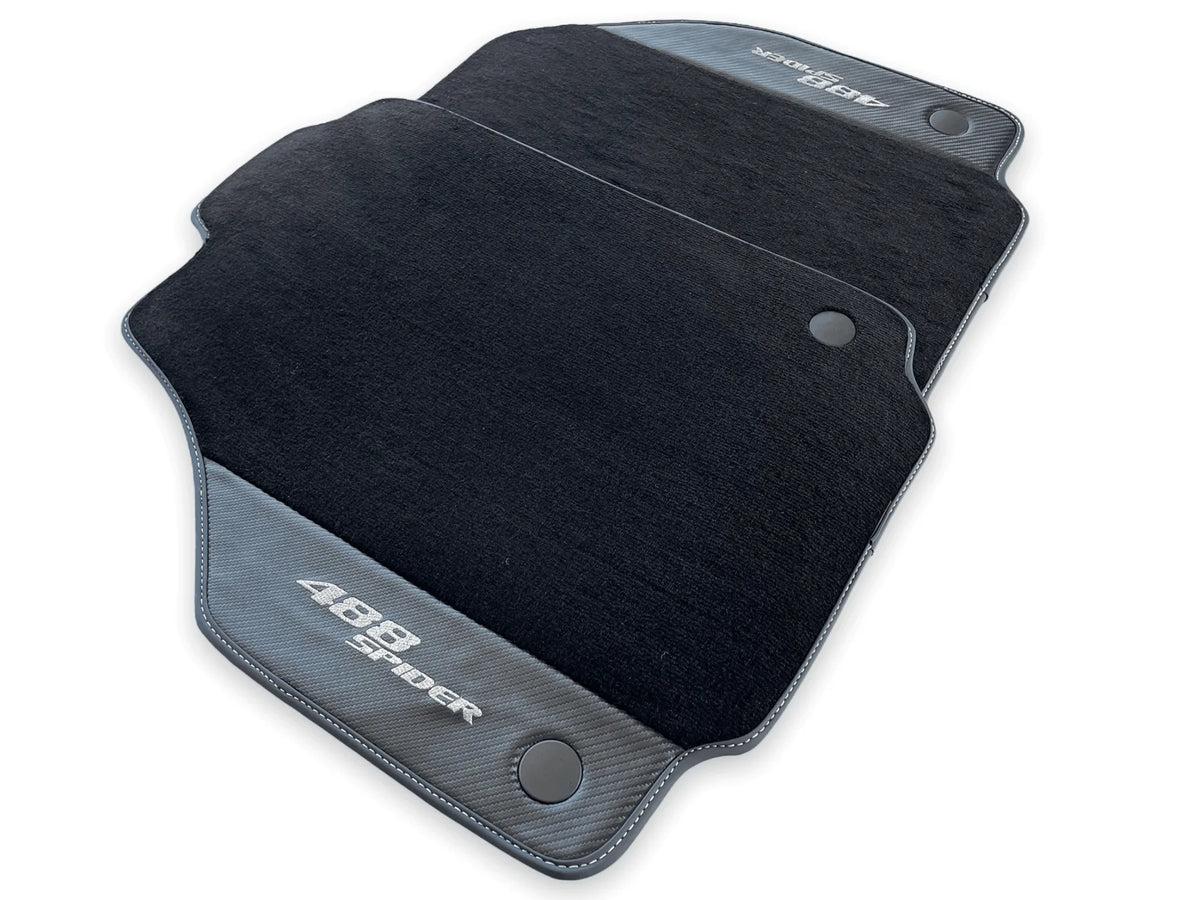 Floor Mats For Ferrari 488 Spider 2015-2022 Carbon Fiber AutoWin Brand IT Edition - AutoWin