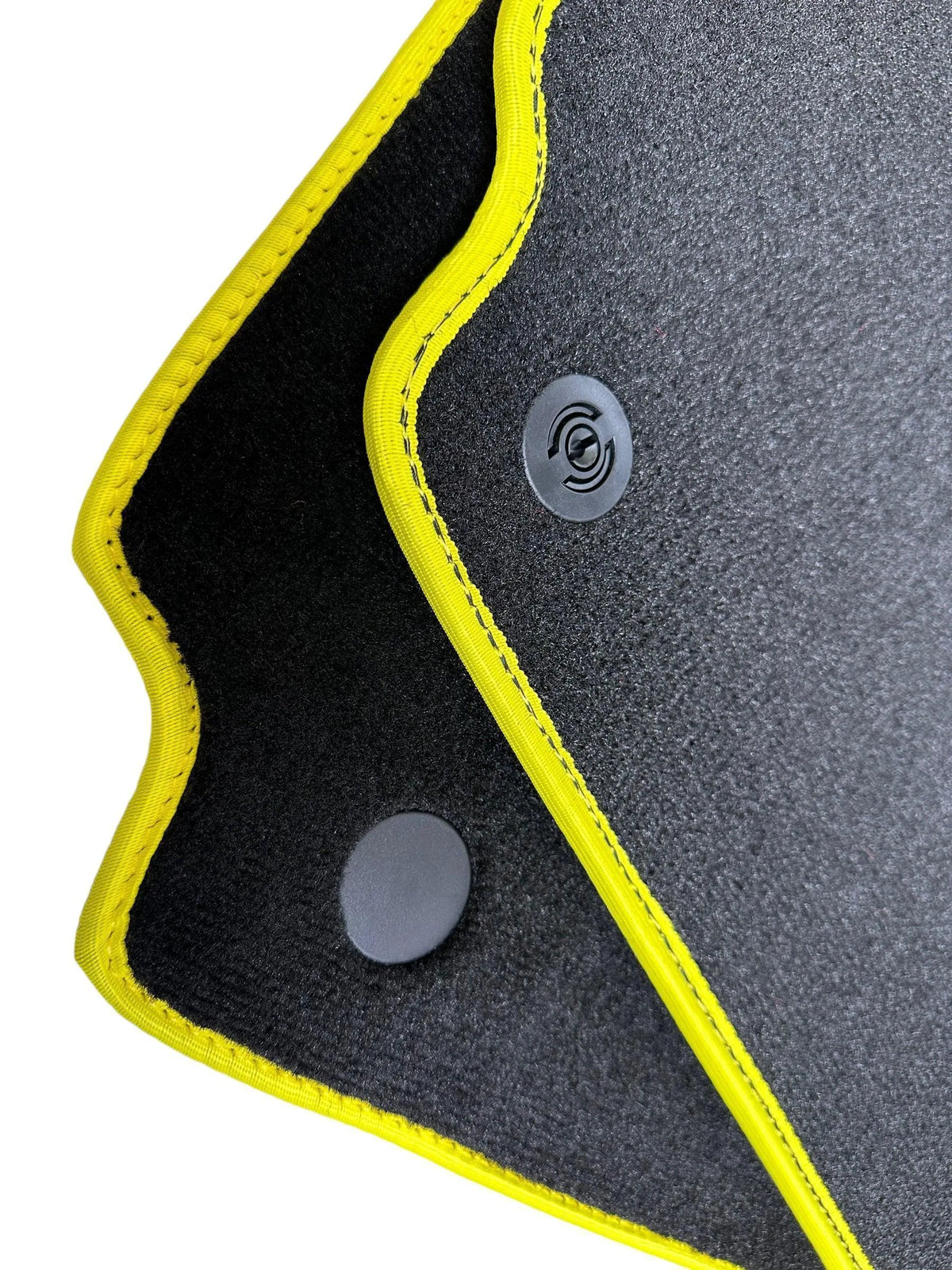 Floor Mats For Ferrari 488 Spider 2015-2022 Leather and Yellow Trim - AutoWin
