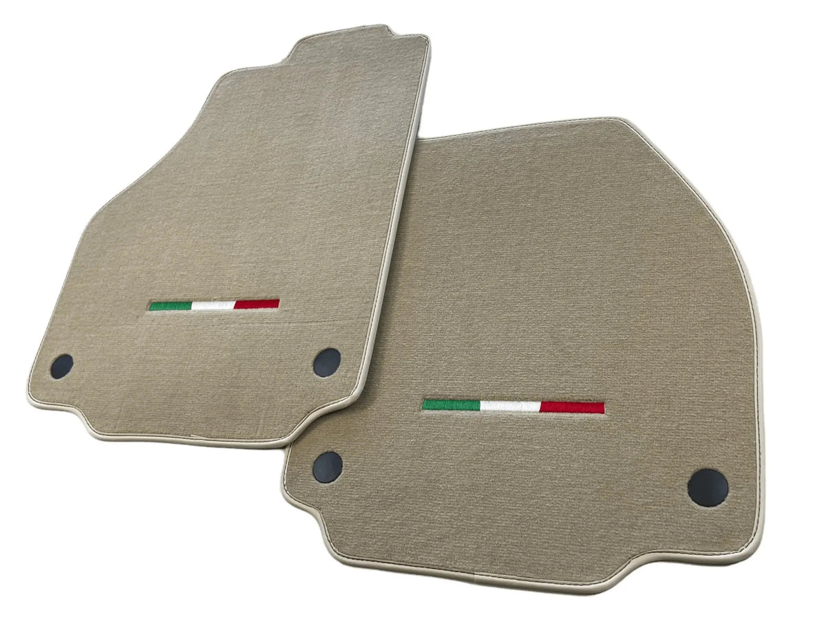 Floor Mats For Ferrari 488 Spider (2016-2022) Beige Autowin Brand Italian Edition